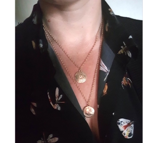 Rose Gold Layered Necklace - Picture 6 of 8